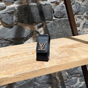 Louis Vuitton Black Leather LV Bag Holder
